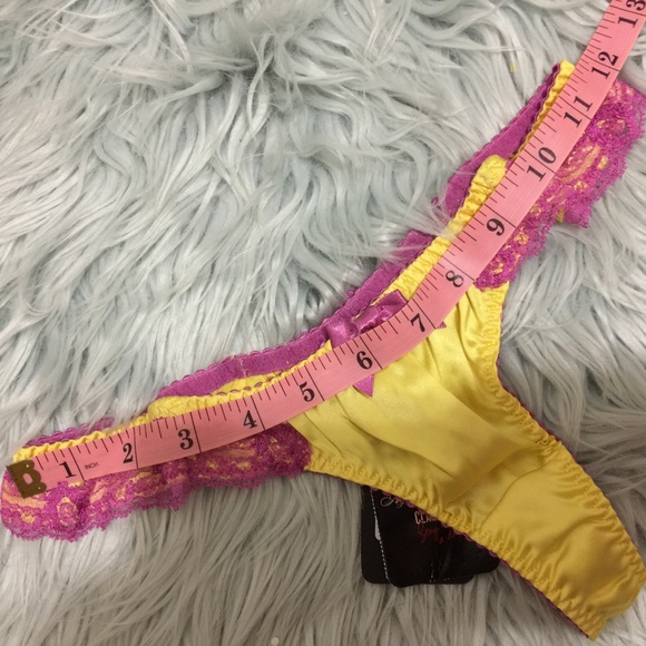 NWT Agent Provocateur Yellow Silk Lucie Thong AP2 - Picture 7 of 7